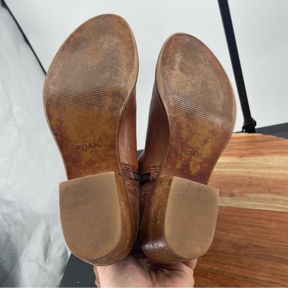 ROAN By Bed Stu Liz Distressed Leather & Suede Double Zip Handmade Ankle Boots 6 - Picture 7 of 8